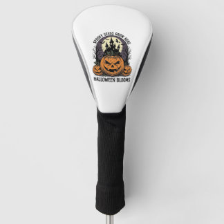 Halloween-Kürbisschloss Vintage Gruseliges T-Shirt Golf Headcover