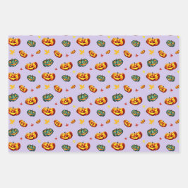 Halloween Kürbisse  Geschenkpapier Set