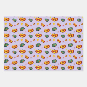 Halloween Kürbisse  Geschenkpapier Set