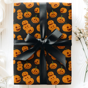 Halloween-Kürbisse Lustige Jack O'Lanterns Muster Geschenkpapier