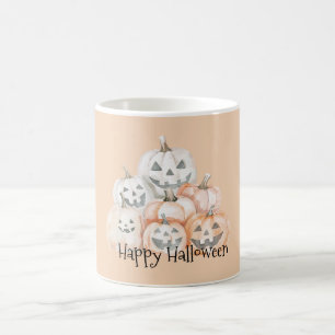Halloween Kürbisse mit Gesichtern Kaffeetasse