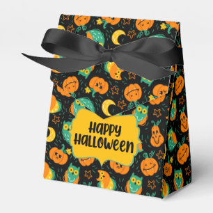 Halloween-Kürbisse Mond Eulen Favor Box Geschenkschachtel