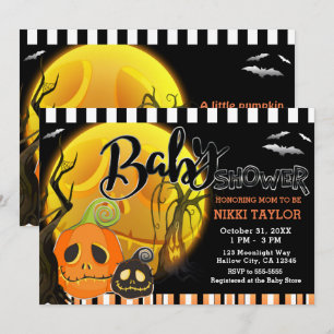 Halloween-Kürbisse Mondlicht-Baby-Party Einladung