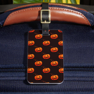 Halloween-Kürbisse, orange Kürbisse, Süßes oder Sa Gepäckanhänger