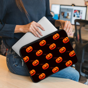 Halloween-Kürbisse, orange Kürbisse zum Süßes oder Laptopschutzhülle