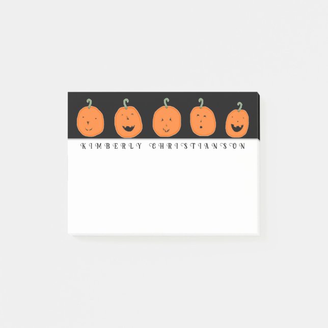 Halloween-Kürbisse Post-it Klebezettel (Vorderseite)