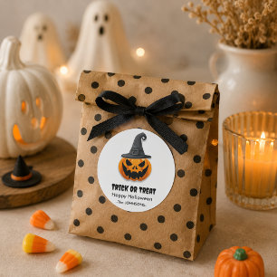 Halloween-Kürbisse – Süßes oder Saures Design Runder Aufkleber