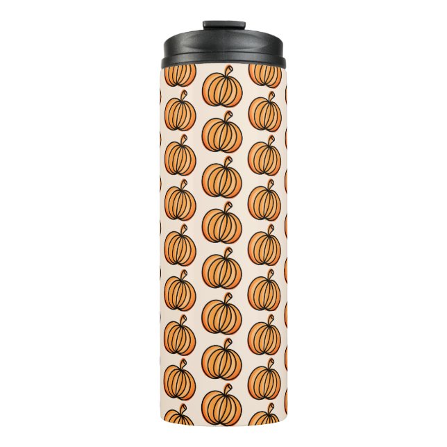 Halloween-Kürtenmuster Thermosbecher (Vorderseite)
