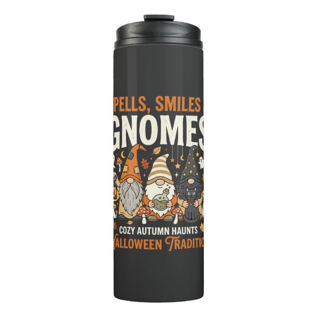 Halloween Kuschel-Gnom-Treffen Thermosbecher (Vorderseite)