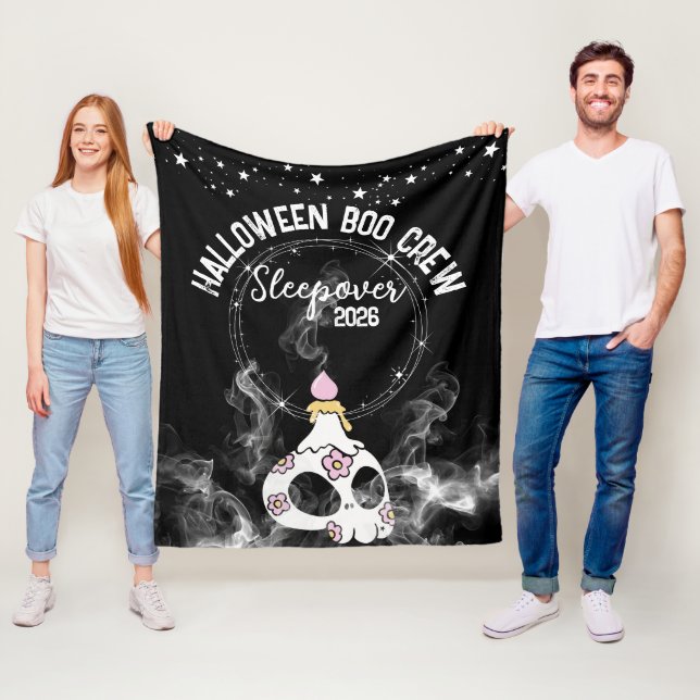 Halloween-Kuscheldecke Boo Crew Skullebration Fleecedecke (Beispiel)