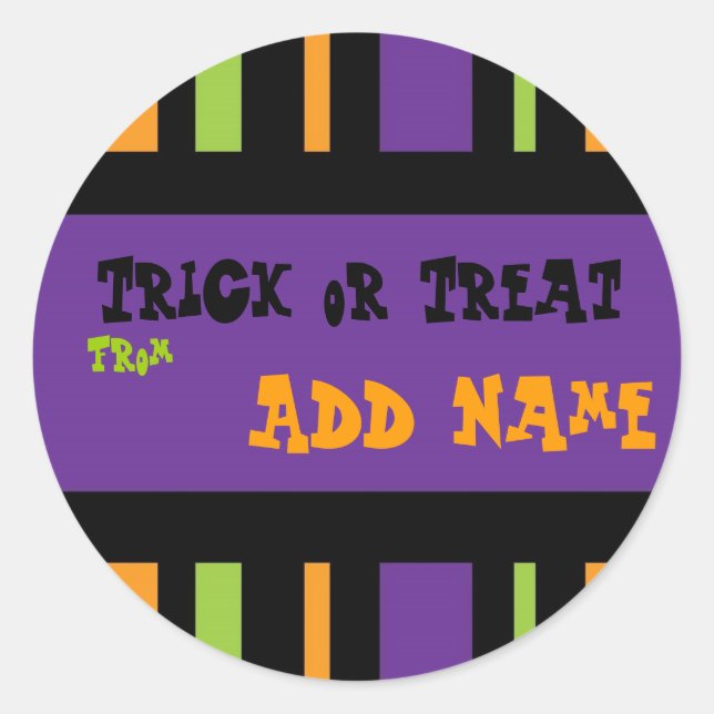 Halloween-Label Runder Aufkleber (Vorderseite)
