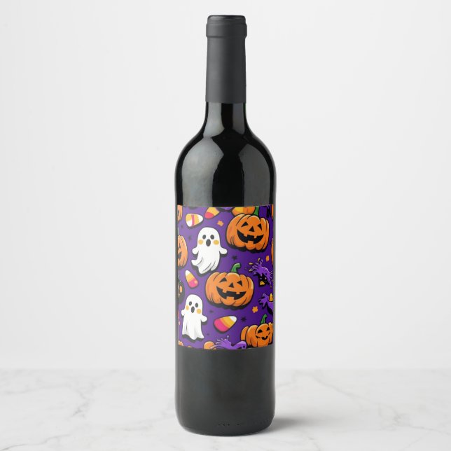 Halloween-Label Weinetikett (Vorderseite)