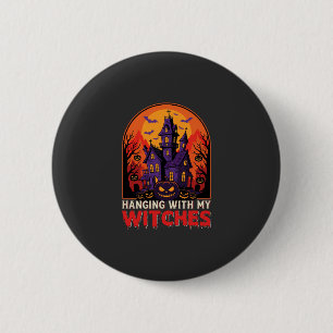 Halloween-Labor-Monster-Kürbis-Mond-Vektor Button