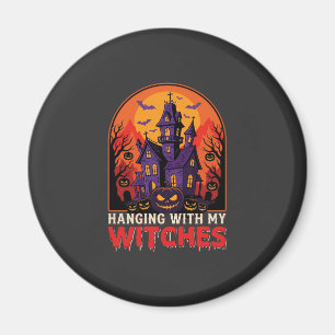 Halloween-Labor-Monster-Kürbis-Mond-Vektor Magnet