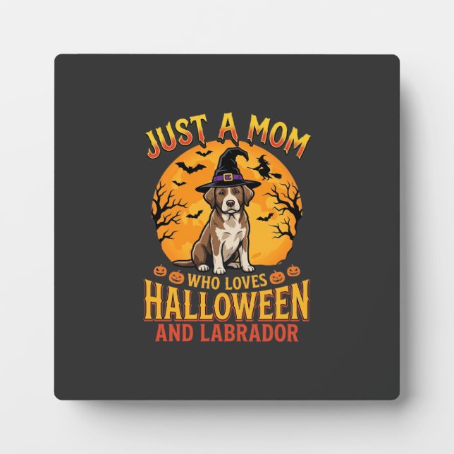 Halloween Labrador Mama Hexenhund Design_1 Fotoplatte (Vorderseite)
