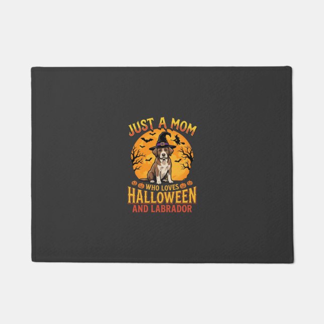 Halloween Labrador Mama Hexenhund Design_1 Fußmatte (Vorderseite)