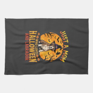 Halloween Labrador Mama Hexenhund Design_1 Geschirrtuch