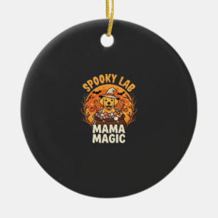 Halloween Labrador Mama Magie Keramik Ornament