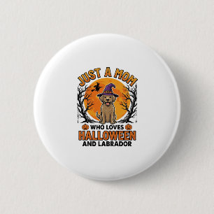 Halloween Labrador Mama Vintage Hund Design_1 Button