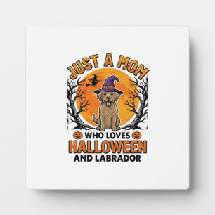 Halloween Labrador Mama Vintage Hund Design_1 Fotoplatte