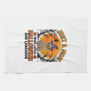 Halloween Labrador Mama Vintage Hund Design_1 Geschirrtuch