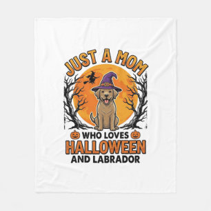 Halloween Labrador Mama Vintage Hundedesign_1 Fleecedecke
