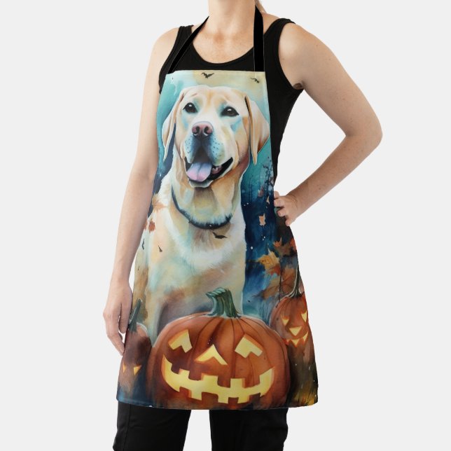 Halloween Labrador mit Pumpkins Beängstigend Schürze (InSitu)