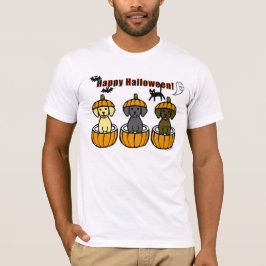 Halloween Labrador Puppies und Pumpkins T-Shirt