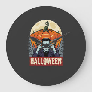 Halloween Labrador Retriever Hexen Hund Vintage Ve Große Wanduhr