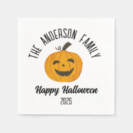 Halloween Lächeln Pumpkin Face Personalisierter Na Serviette