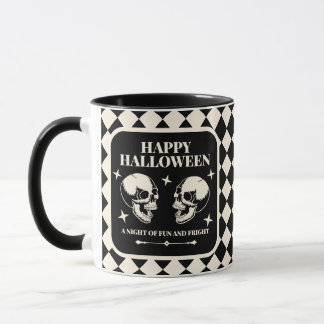 Halloween Lachende Schädel Spaß und Schrecken Tasse