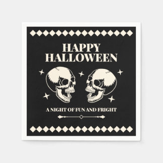 Halloween Lachende Totenköpfe Spaß und Schrecken Serviette