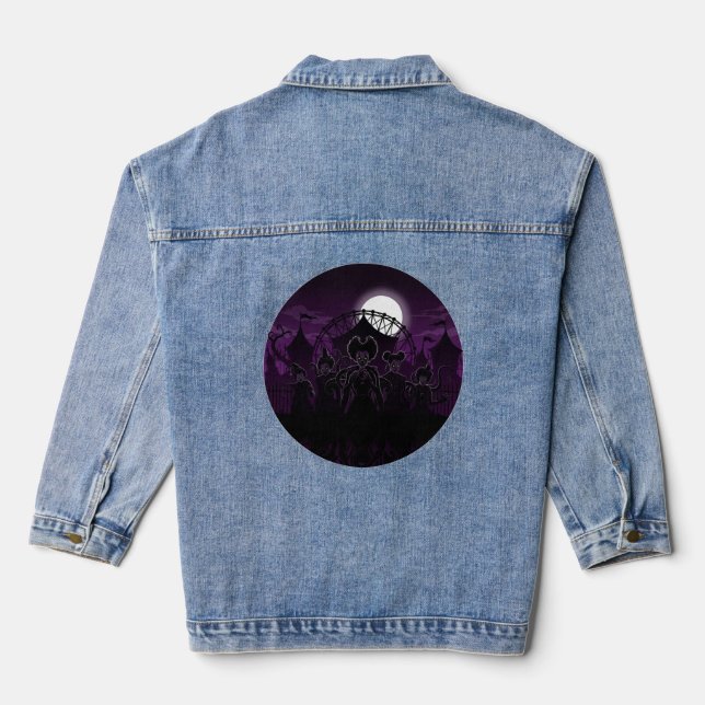 Halloween-Lady-Clowns 2 Jeansjacke (Rückseite)