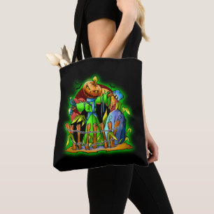 Halloween Lady Scarecrow Pumpkin Head RIP Bats