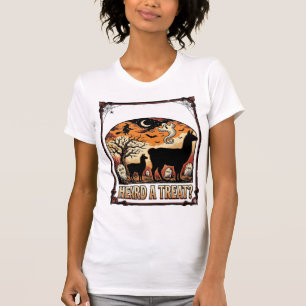 Halloween-Lama-Shirt Grusel-Treats-Friedhofs-Kunst T-Shirt