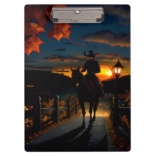 Halloween Landscape Seven Klemmbrett (Vorderseite)