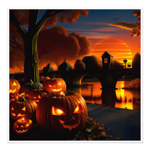 Halloween-Landschaft Fotodruck