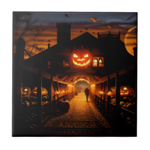 Halloween Landschaft Fünf Fliese