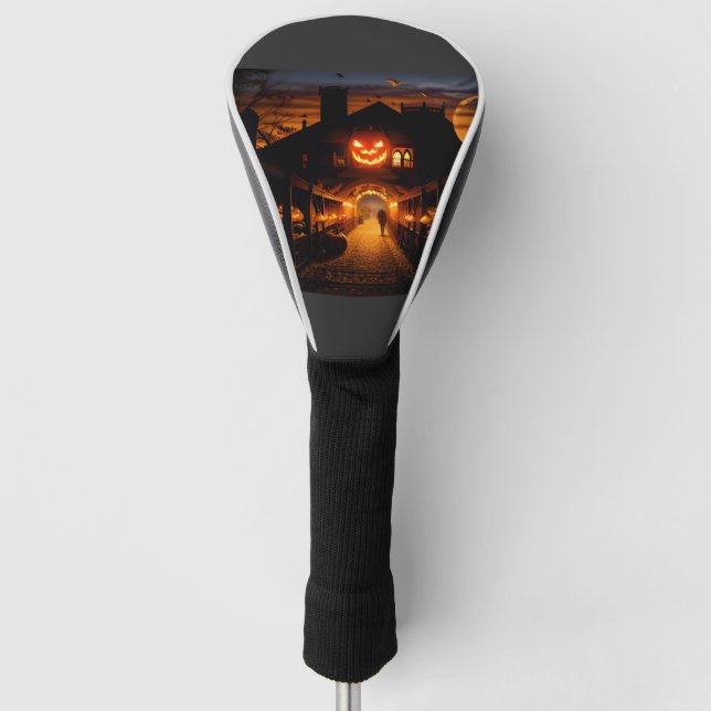 Halloween Landschaft Fünf Golf Headcover (Vorderseite)