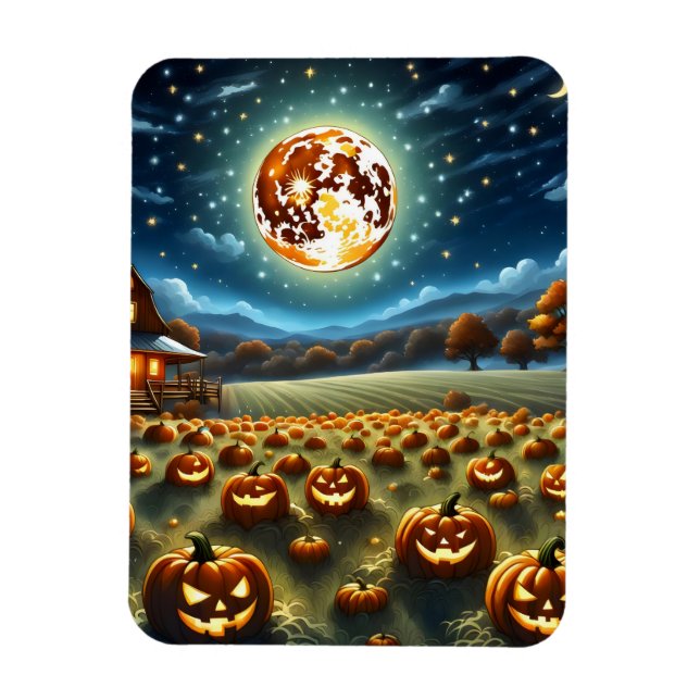 Halloween-Landschaft Magnet (Vertikal)