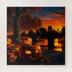 Halloween-Landschaft Puzzle