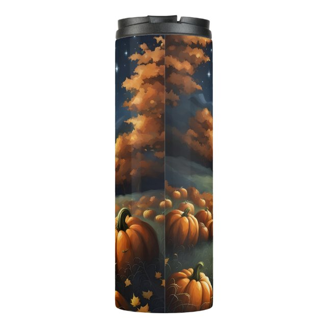 Halloween-Landschaft Thermosbecher (Rückseite)