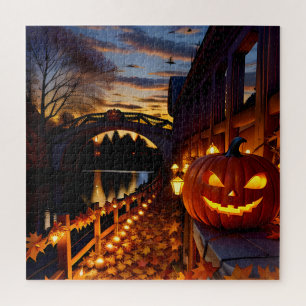 Halloween Landschaft Vier Puzzle
