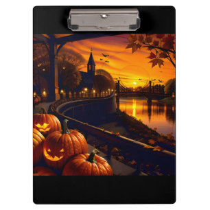 Halloween Landschaft Zwei Klemmbrett