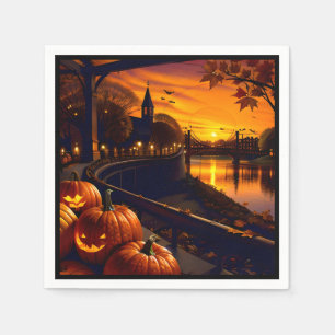 Halloween Landschaft Zwei Serviette