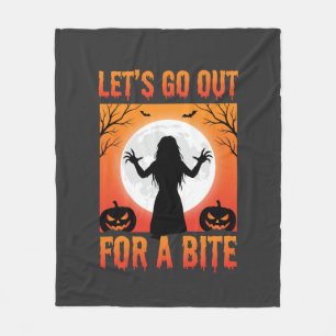 Halloween Lass Uns Ausgehen Für Ein Bisschen Horro Fleecedecke