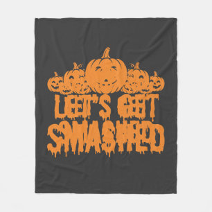 Halloween Lasst Uns Zerschmettern Kürbis Fleecedecke