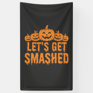 Halloween Lasst Uns Zerstören Kürbis Banner