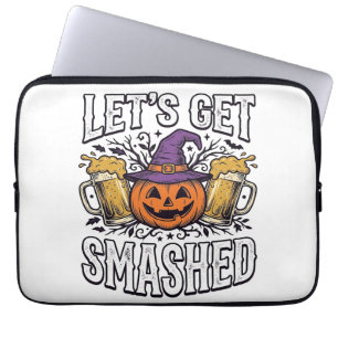 Halloween Lasst Uns Zerstören Kürbis Bier Laptopschutzhülle