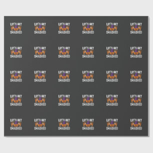 Halloween Lasst Uns Zerstören Kürbis Geschenkpapier
